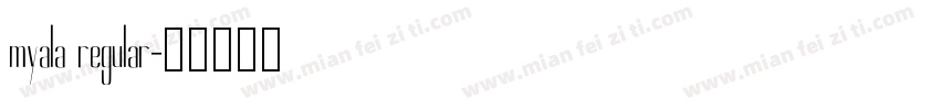 myala regular字体转换